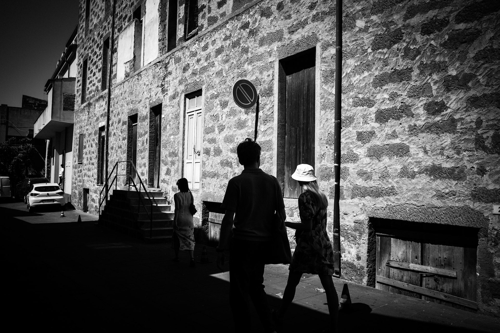 Shadows walking the edge of silence