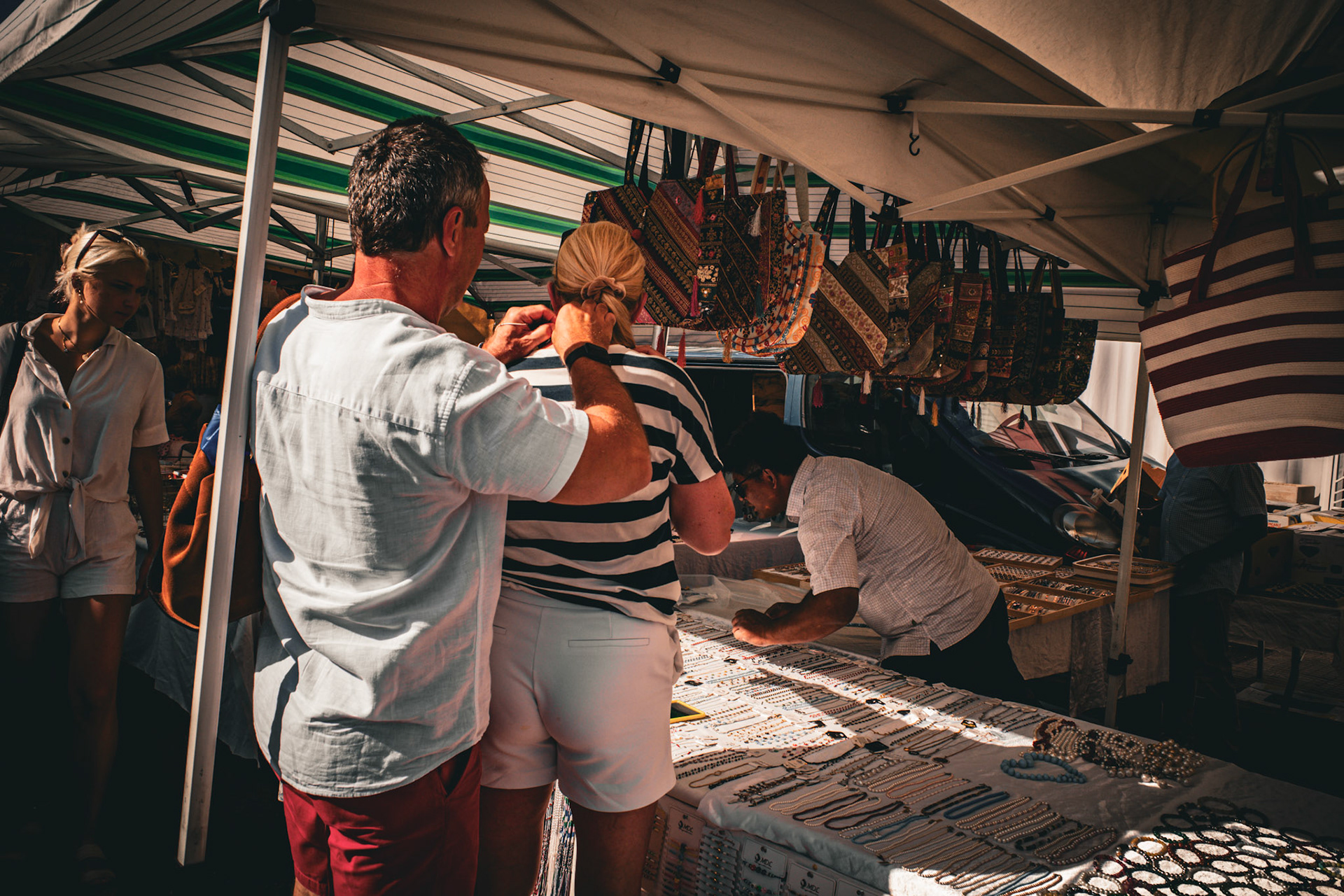 Necklaces and tender gestures