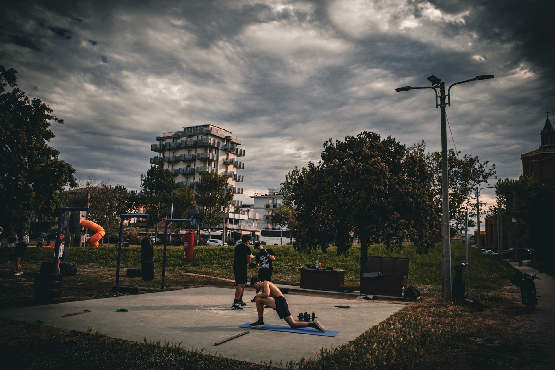 Cold light on the suburban arena