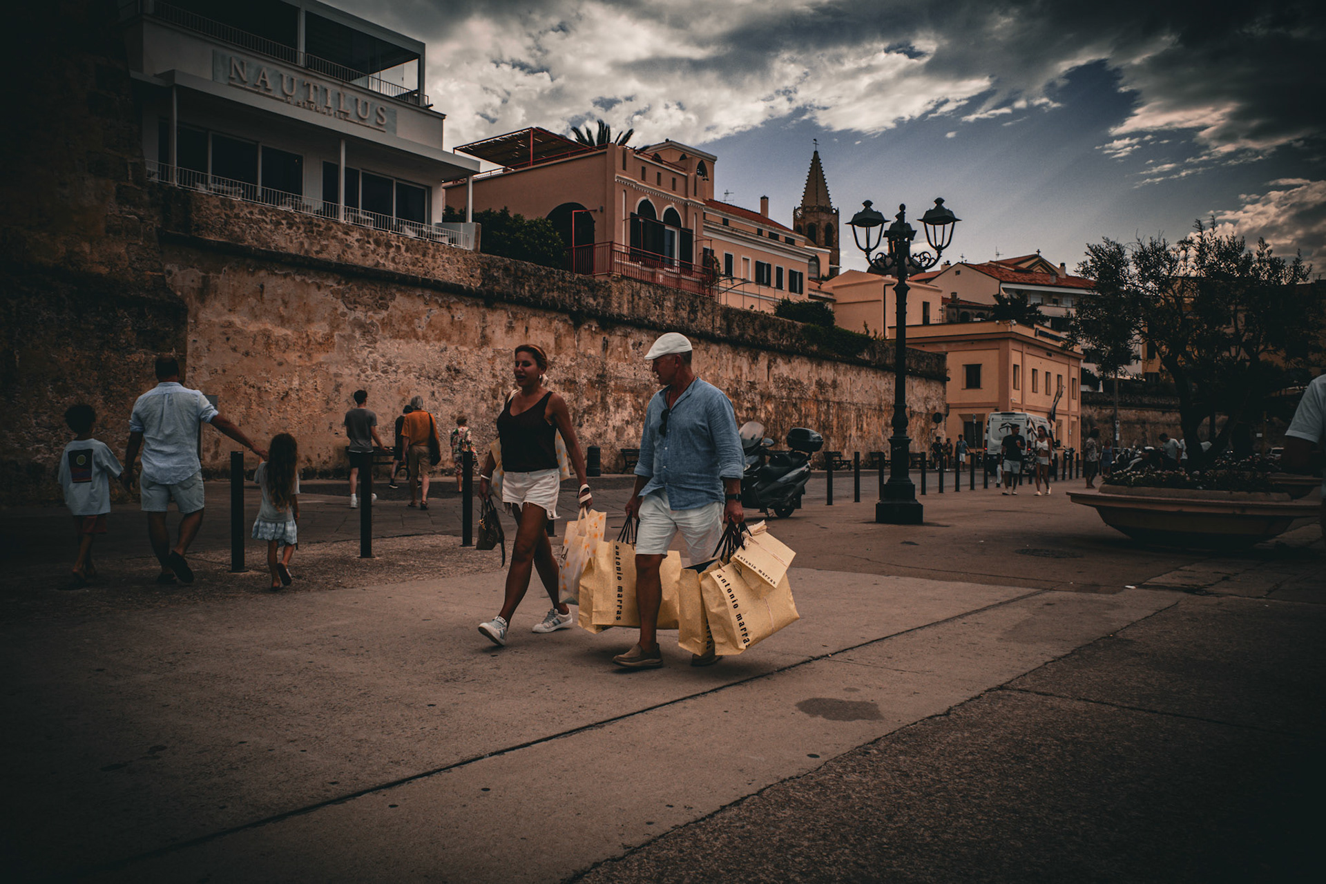 Beneath the weight of the evening