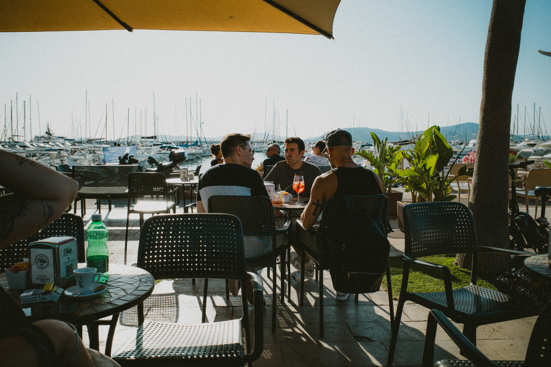Conversations by the marina