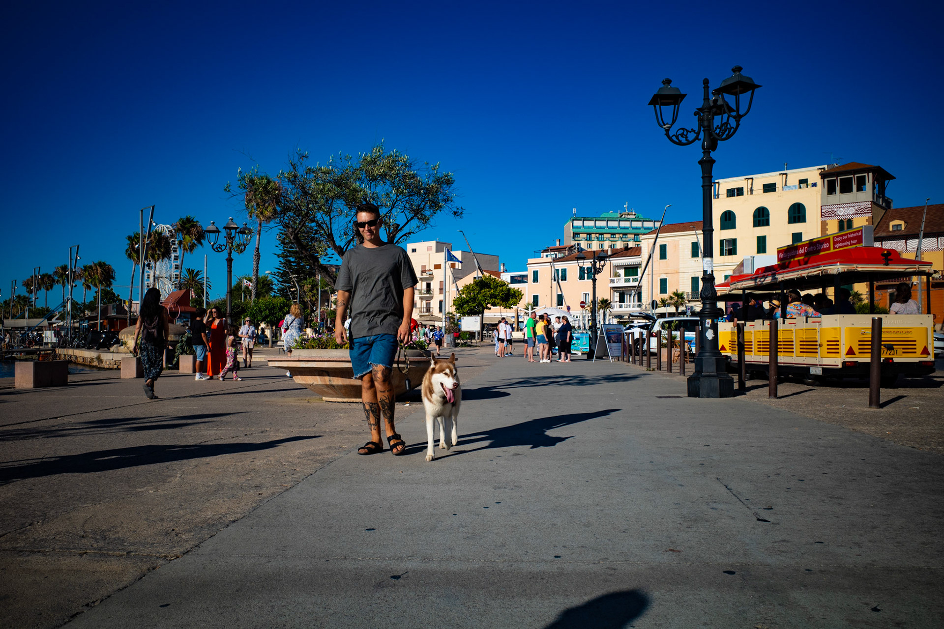 Steps beneath the summer sky