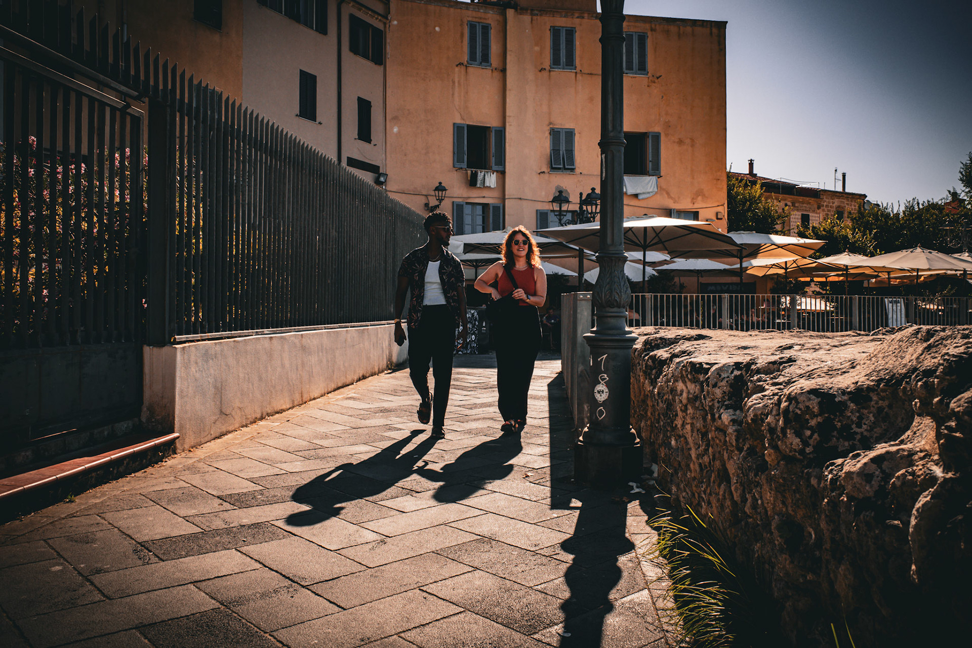 Steps in the golden hour