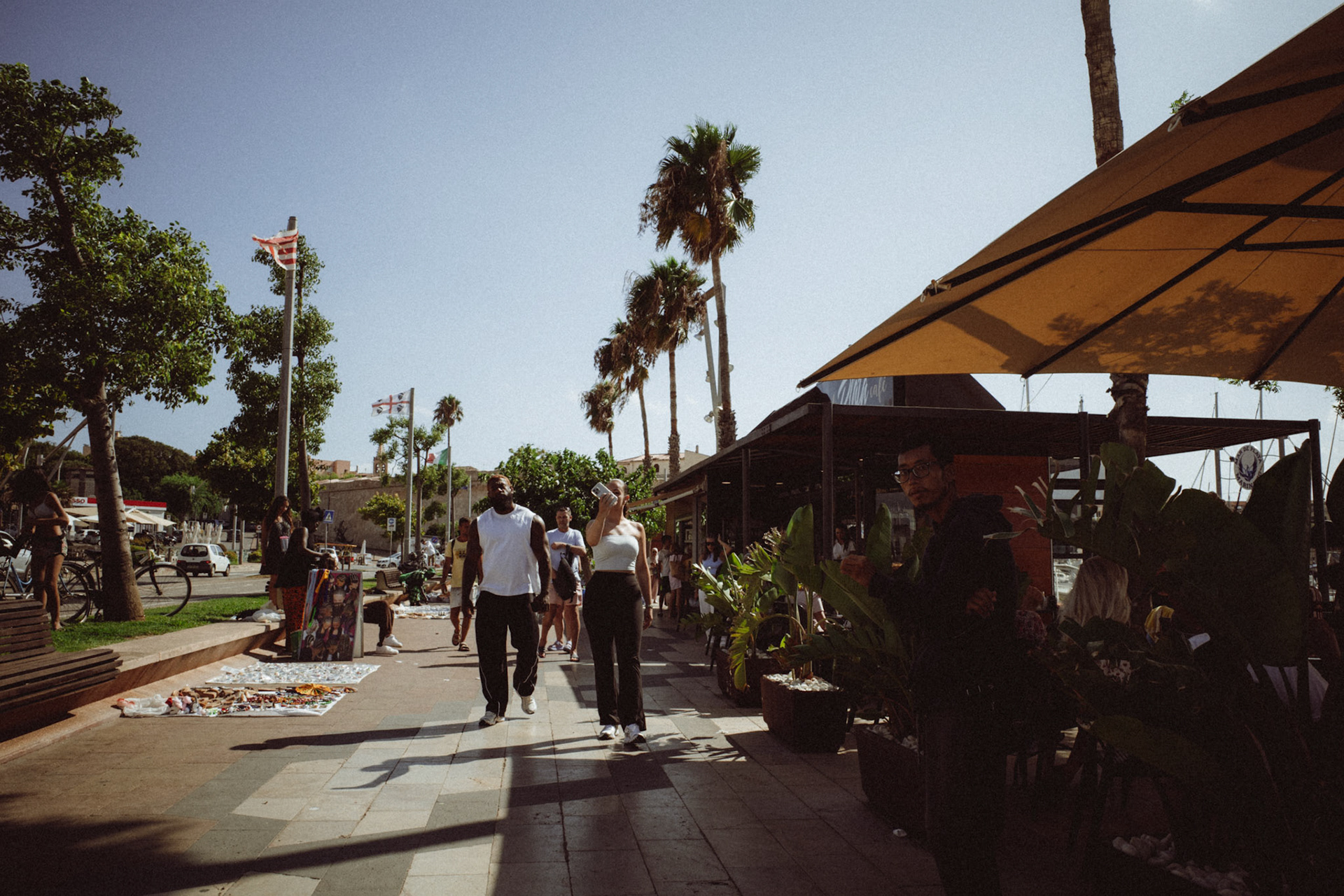 Voices along the seaside promenade