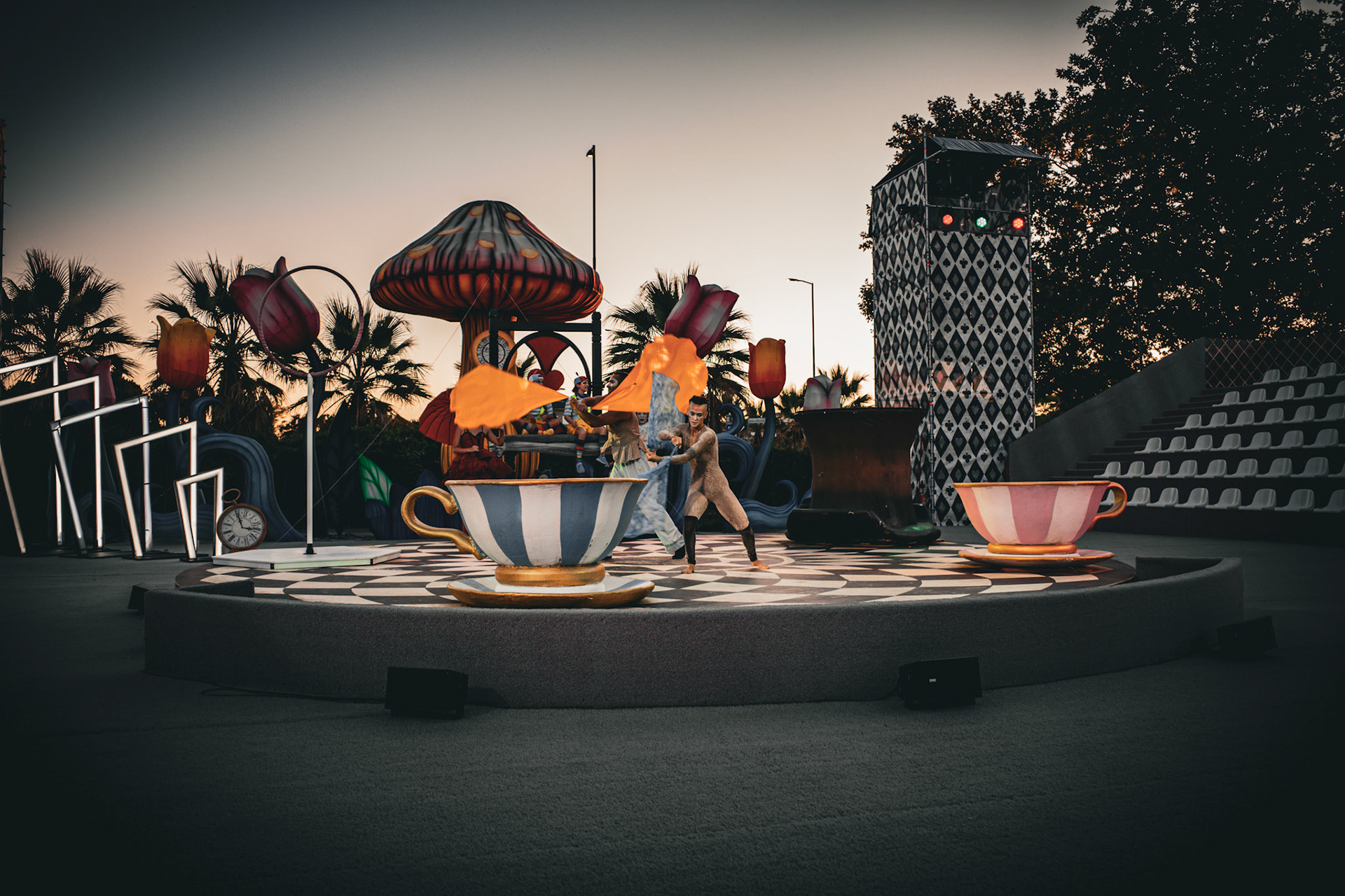 Flames dancing in wonderland