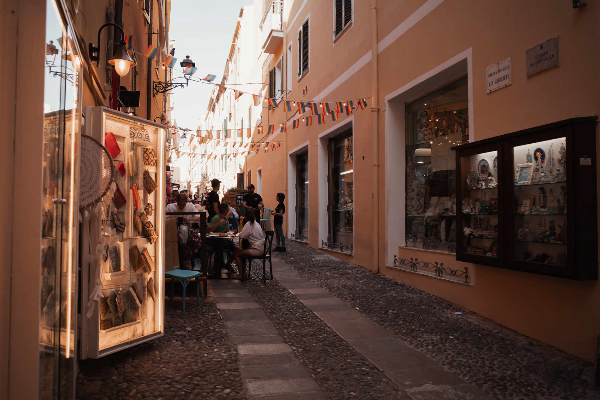 Lanterns of a narrow street