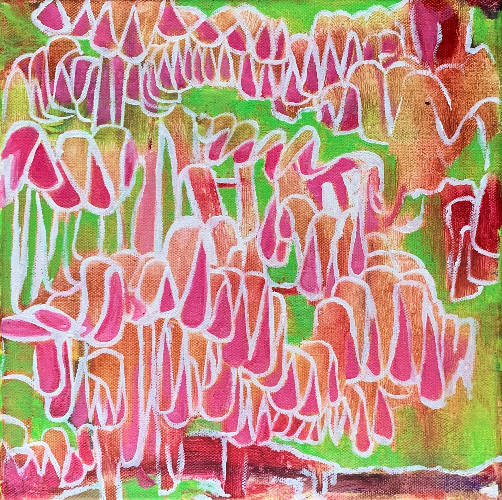 "Clamor On" Oil on canvas 10" x 10"