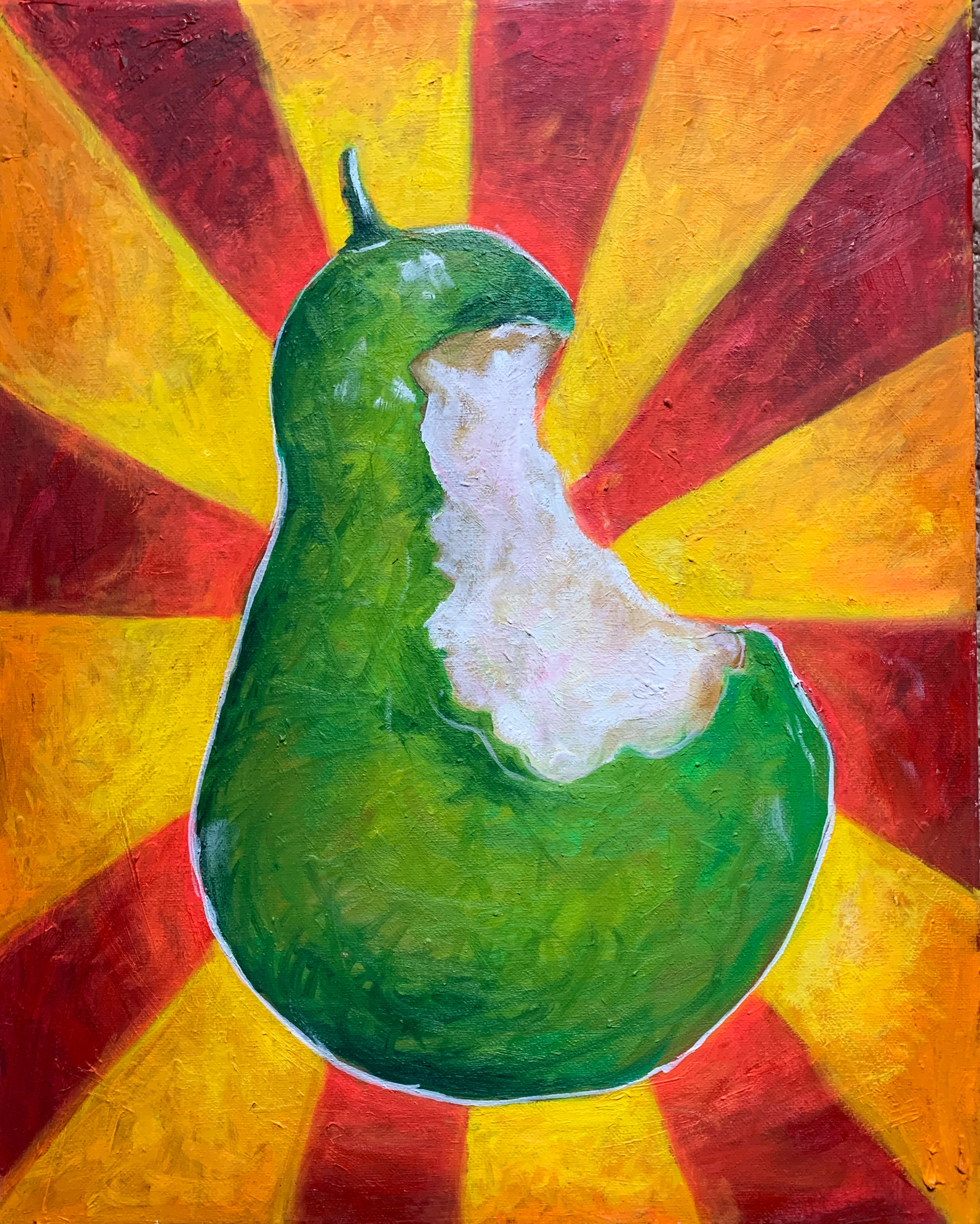 "Circus Pear" Oil on canvas 16" x 20"