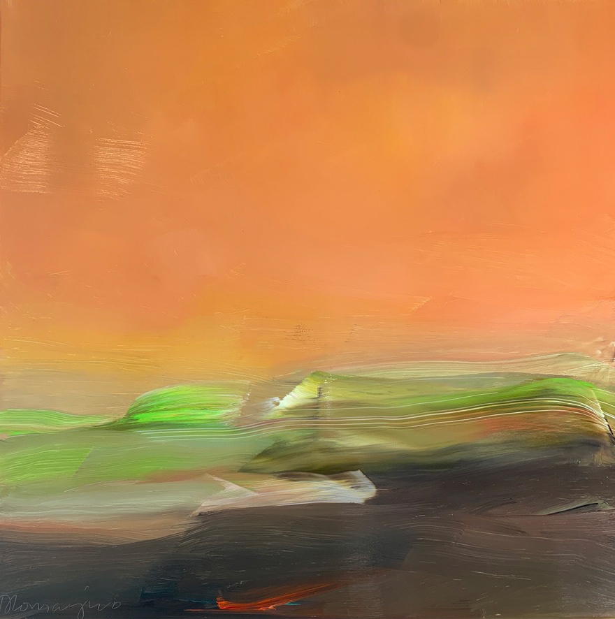 12x12 #185 / Days Gone By / oil on aluminum