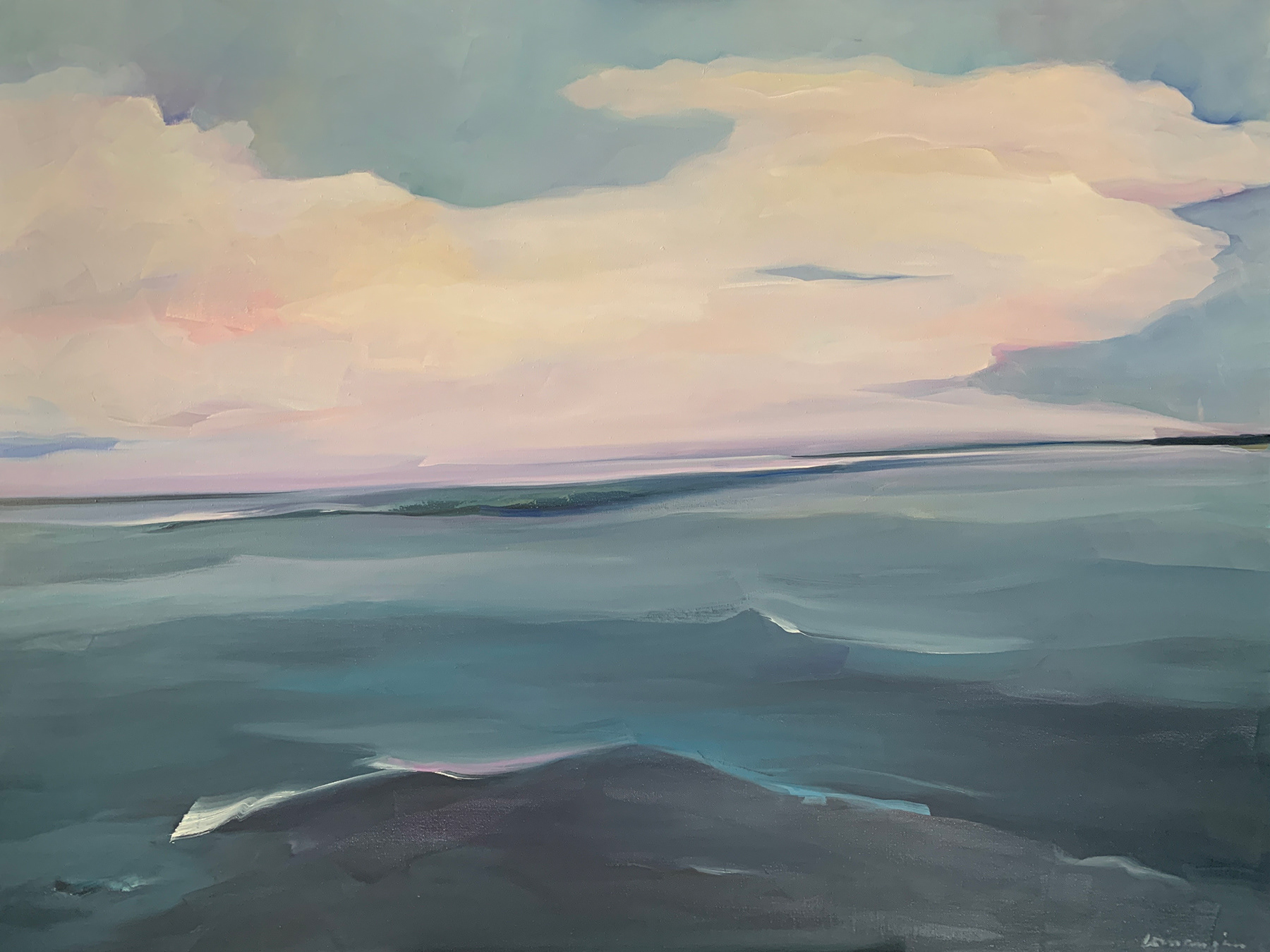 Silver Sea 36x48 oil