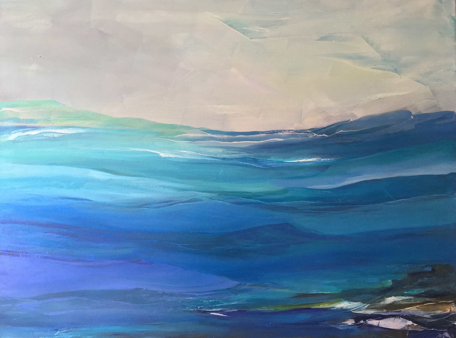 Blue on Blue 36x48 oil
