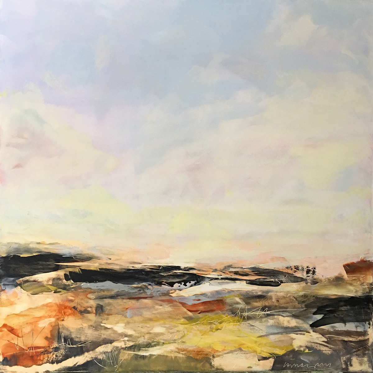 Dune 24x24 oil and cold wax