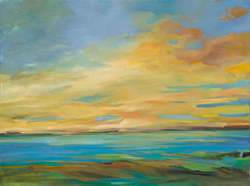 River's Edge 30x40 oil sold