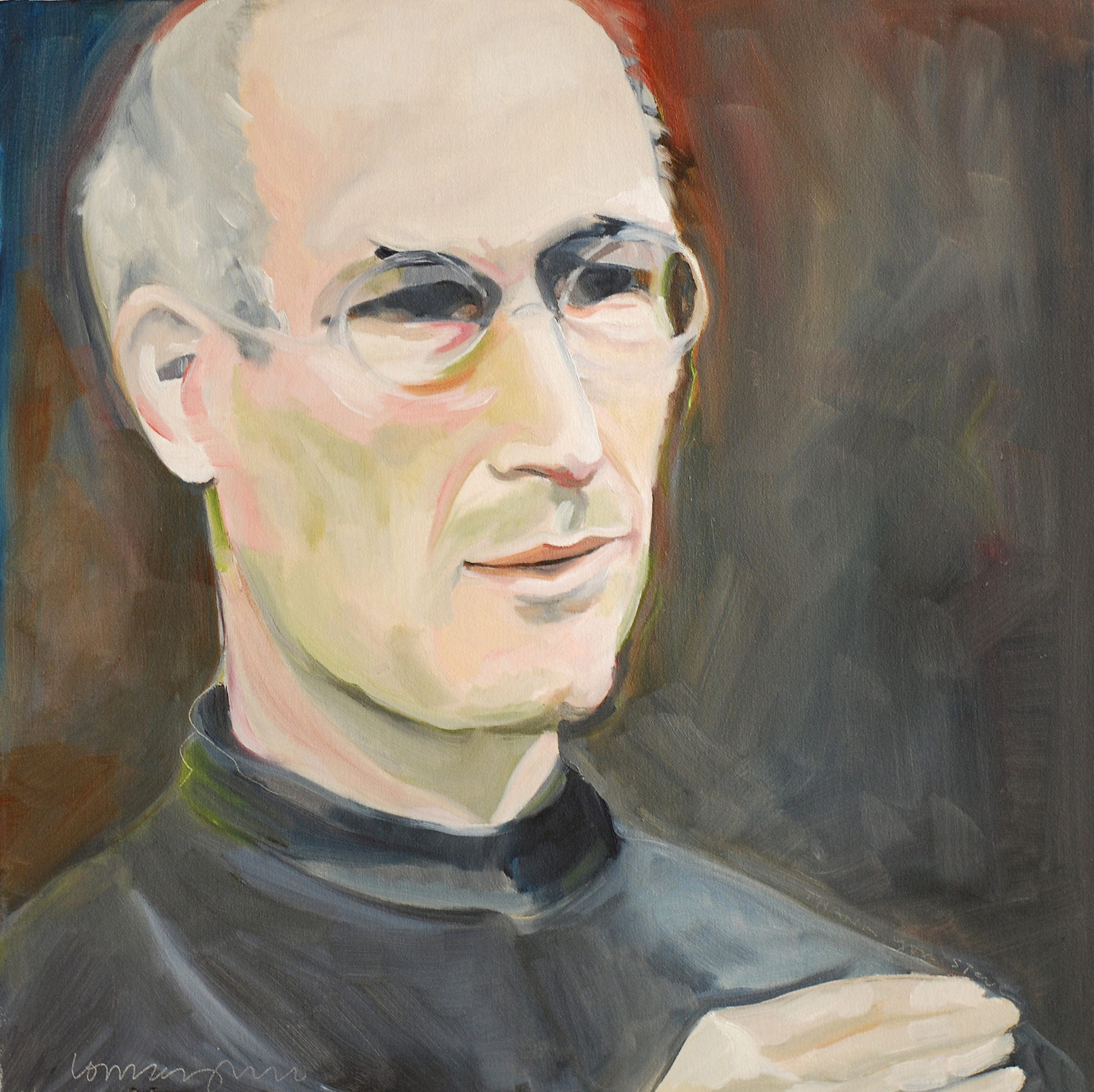 Steve Jobs 24x24 oil