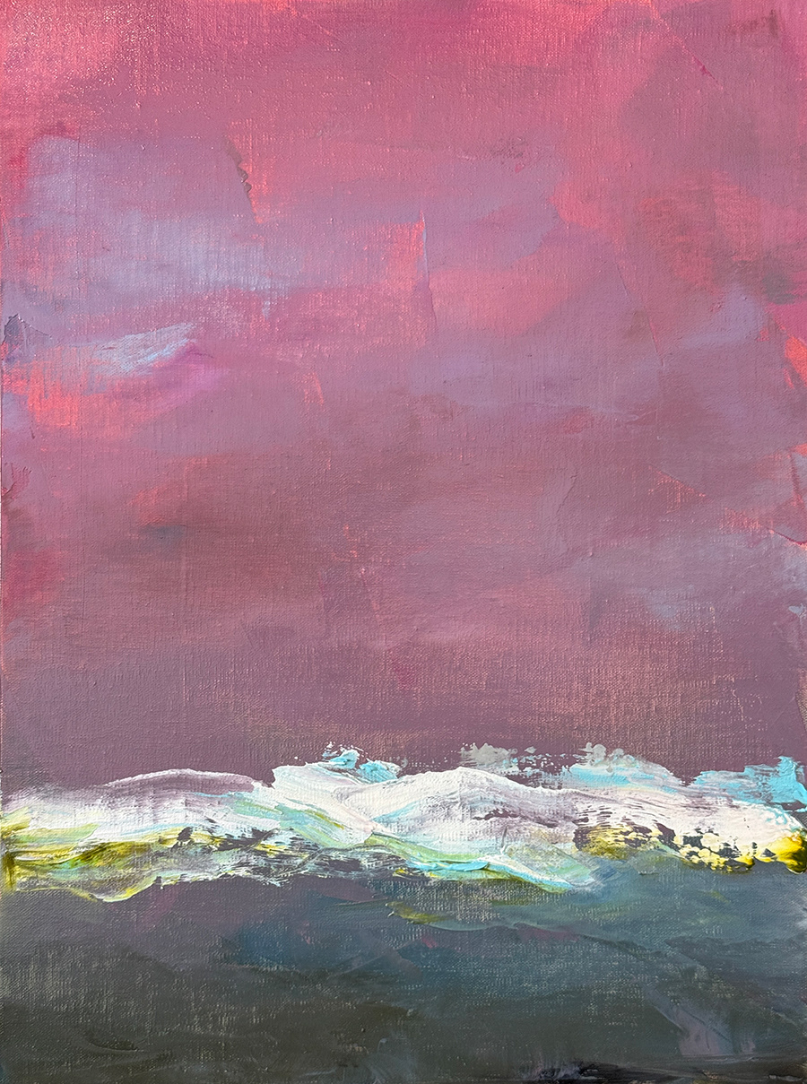 Mauve Sunset SOLD 16x12 oil
