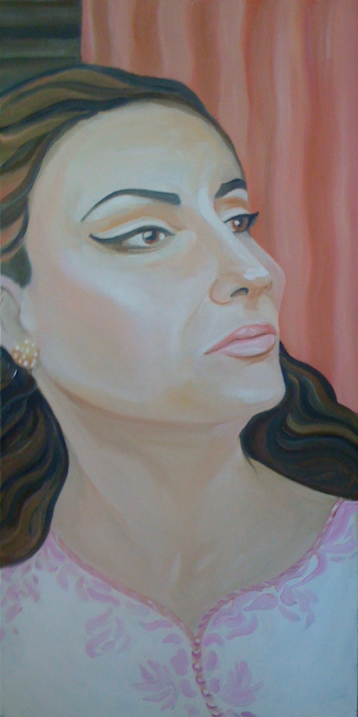 The Opera Singer / 36x18 oil