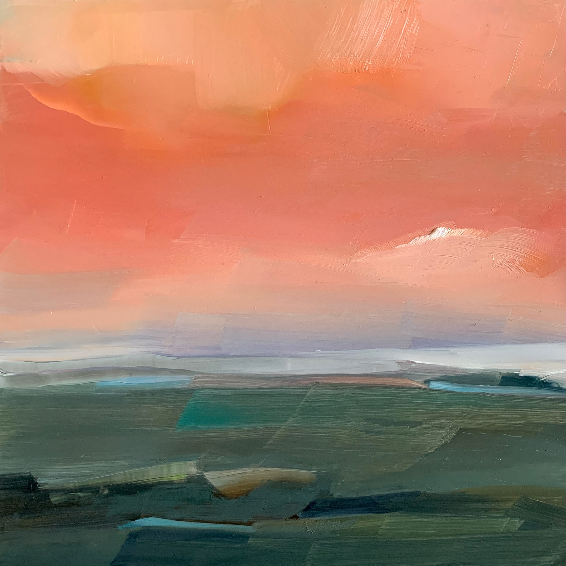 Red Sky #10 12x12 oil