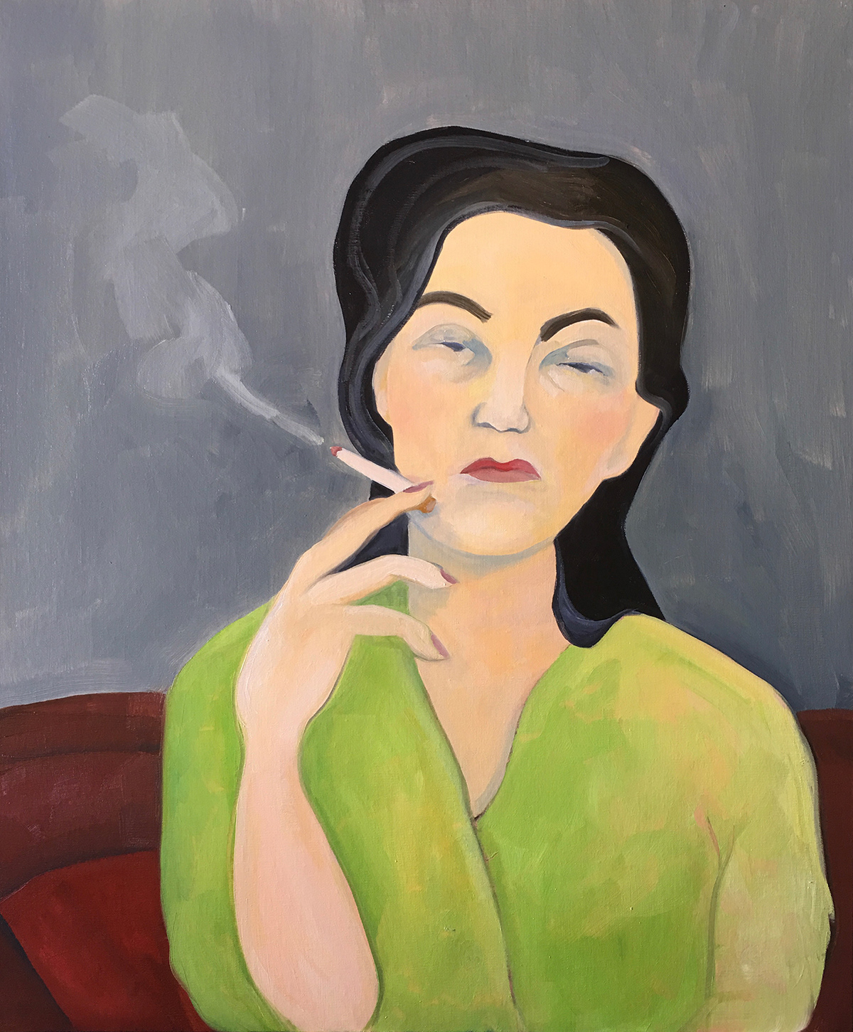 The Smoker 20x24 oil on panel
