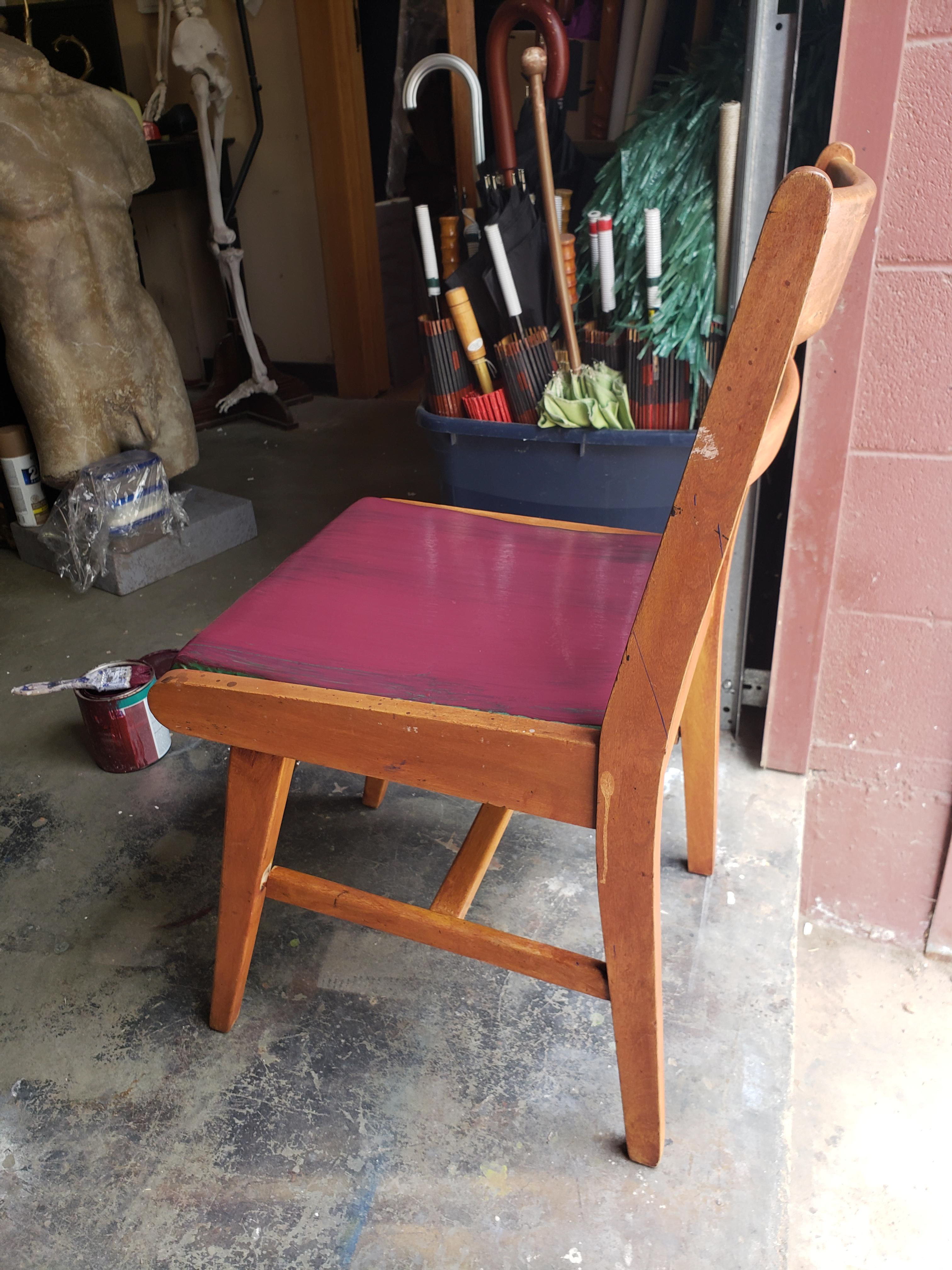 Painted and stained chair per direction from the designer for the tie shop.