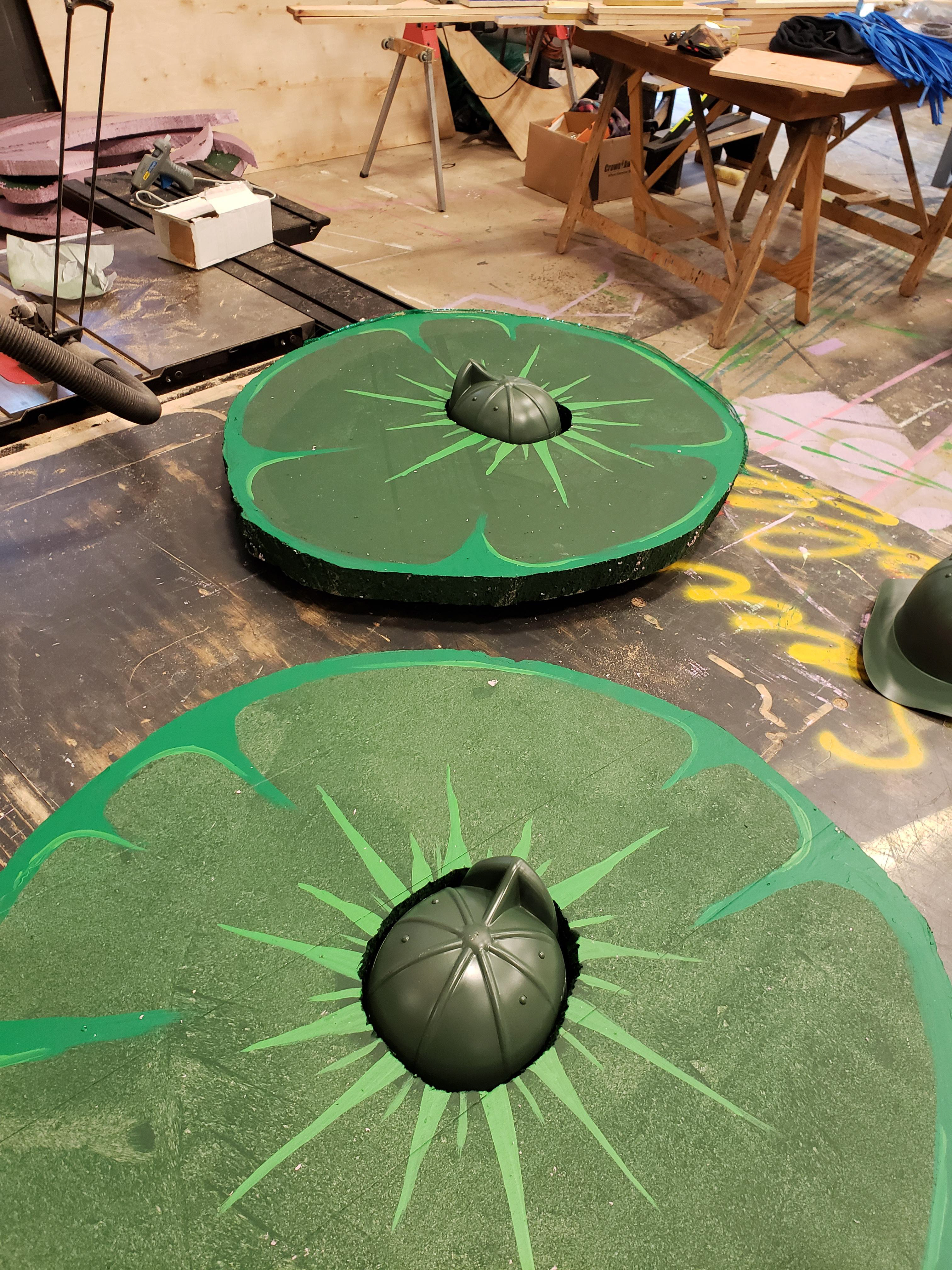 Painted lily pad hats
