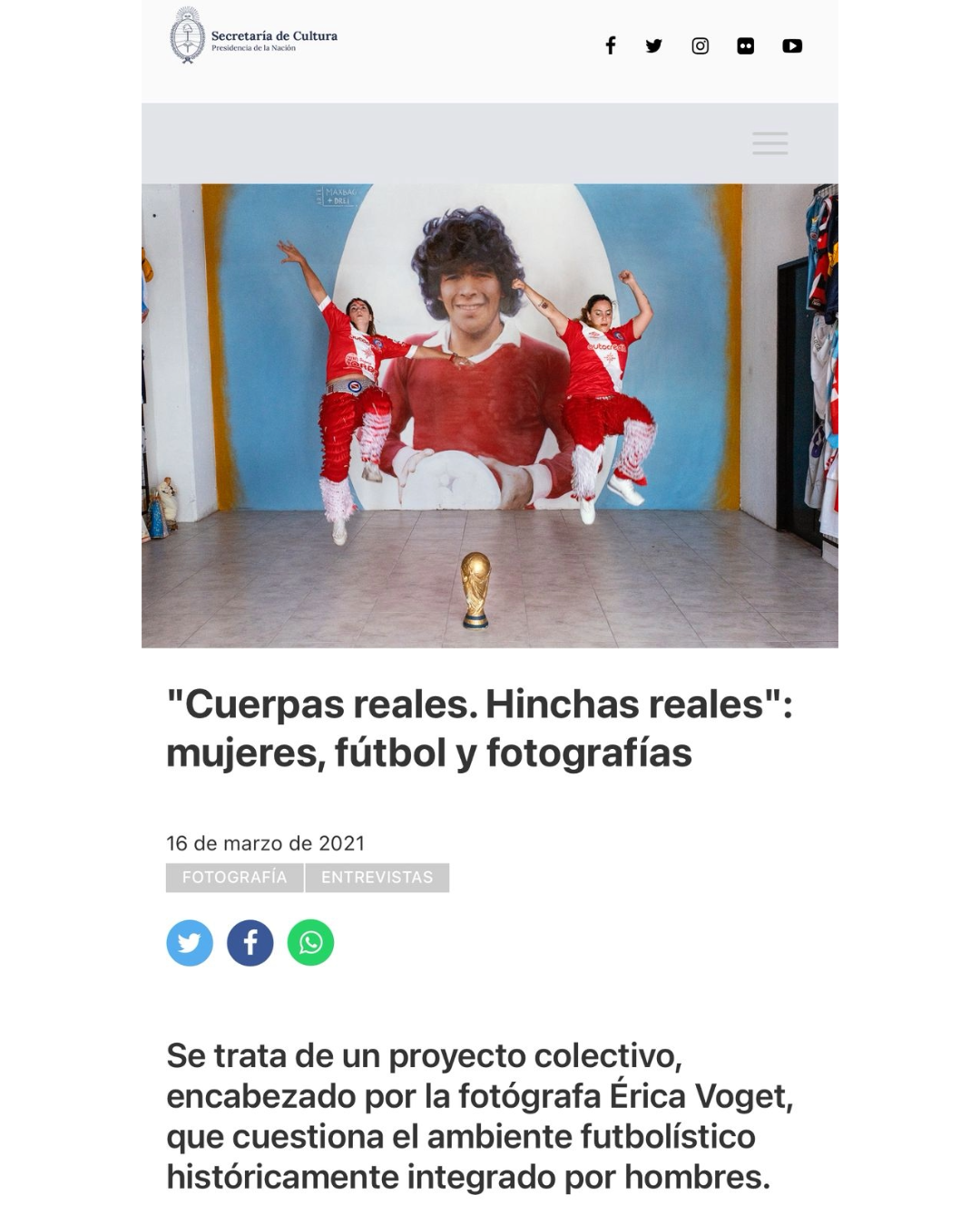 CULTURA. ARGENTINA. MARZO 2021