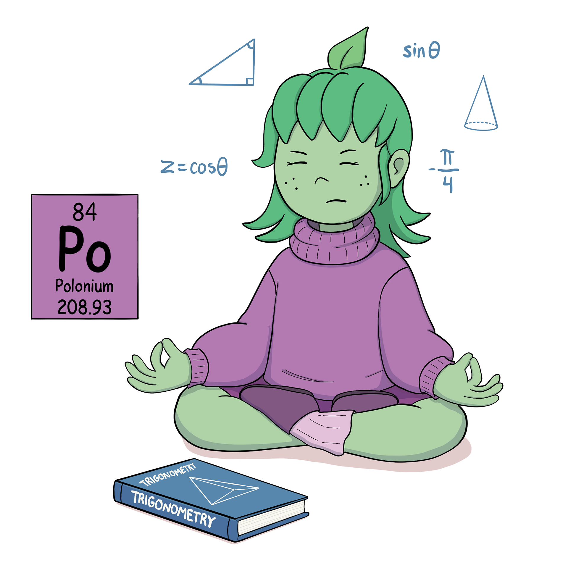 Poppi trying to meditate