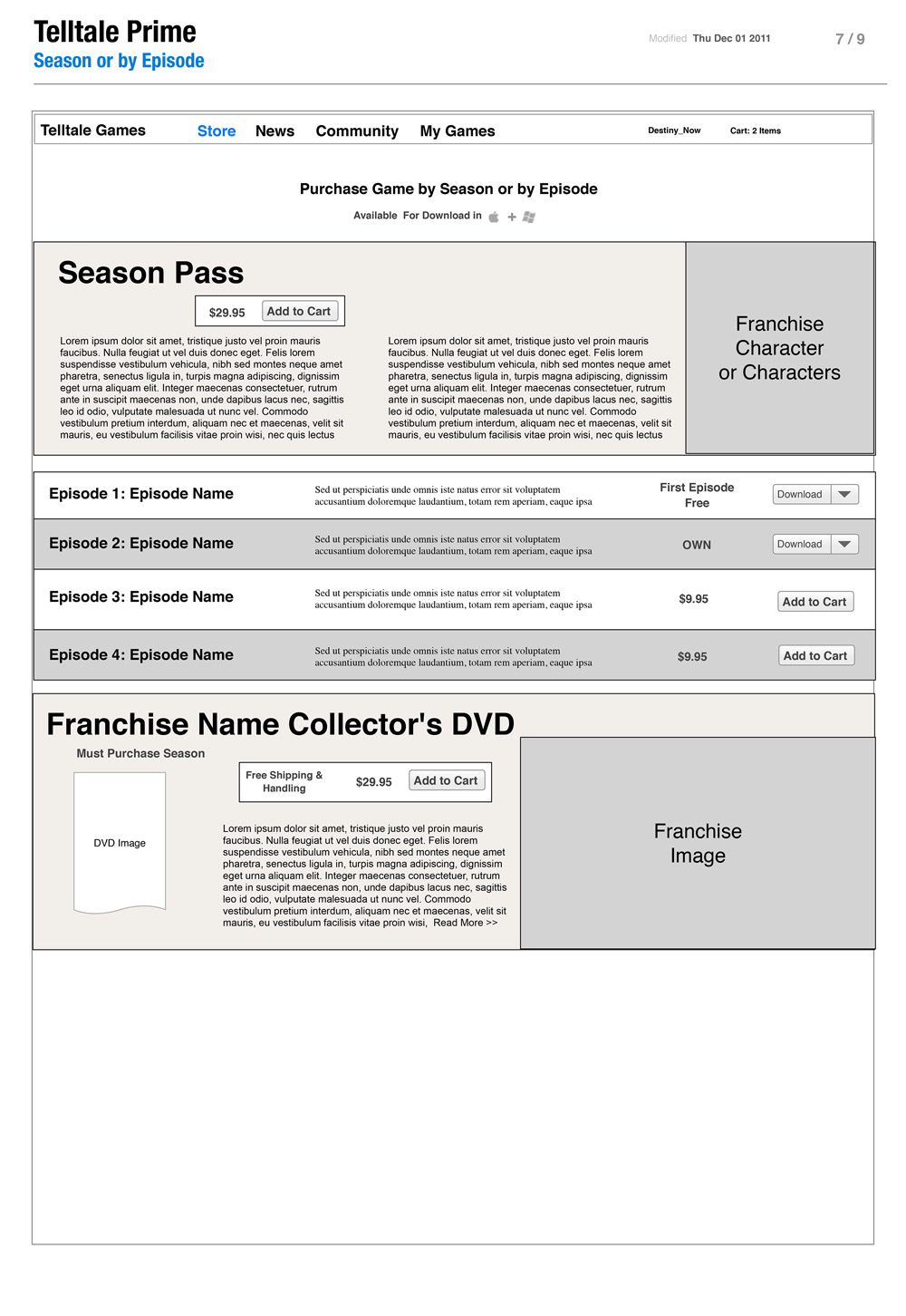Closer look at components on Product Page Games