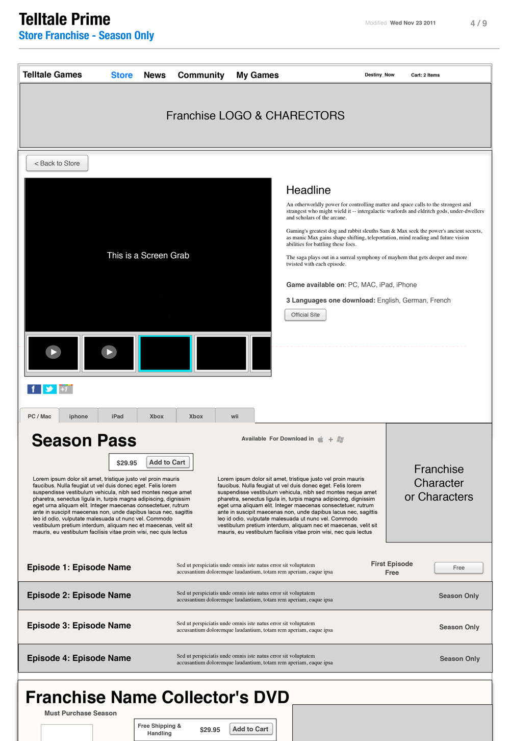 Product Page Games
