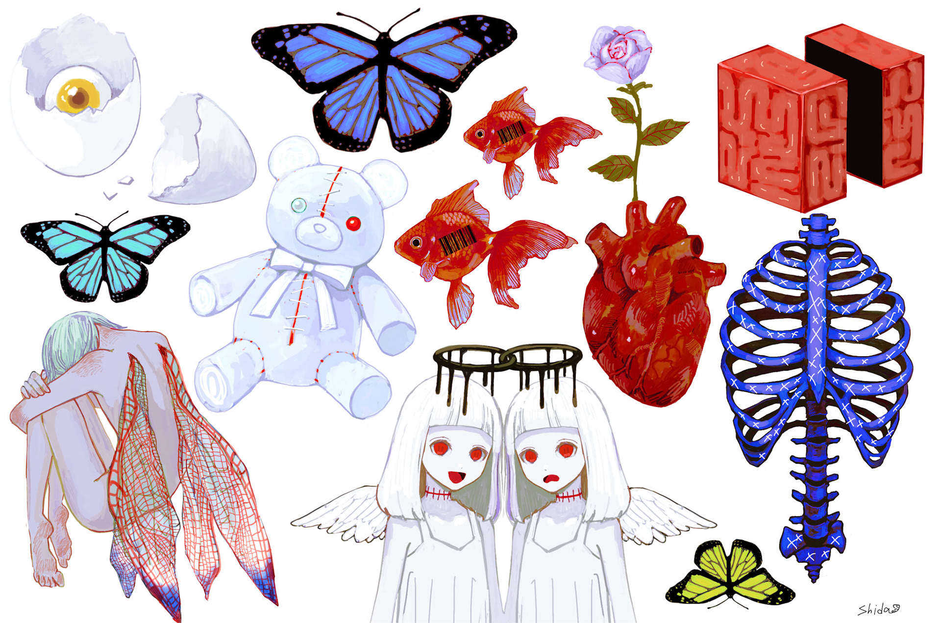 ヴィレッジヴァンガード グッズ用描き下ろしイラスト