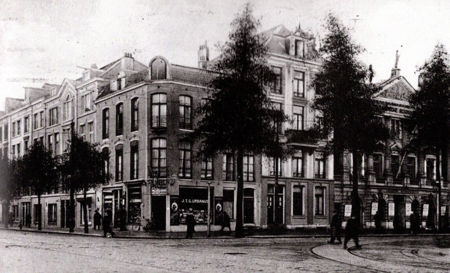 historische afbeelding hoek Plantage Kerklaan en Middenlaan, ca. 1928