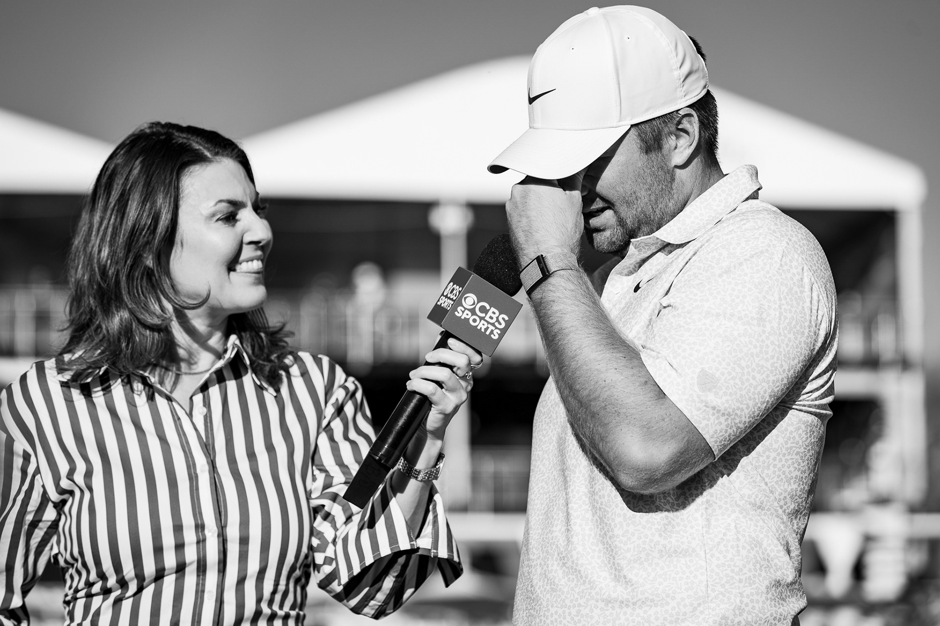 CBS Sports reporter Amanda Balionis (left) interviews PGA Tour player Chris Gotterup (right) after his playoff victory over Hideki Matsuyama at the 2026 WM Phoenix Open at TPC Scottsdale. Being able to cover this event for the second time as a fan was honestly such a dream come true. I was able to be on the putting surface after the tournament ended and I just so happened to catch this interview happening. Raw emotions like this happening right in front of me is honestly one of the reasons that I love sports. Each win and week can mean something different for each player. And for him to win his second event on tour and let all of the emotions out, it was truly special to see. Taken on the Canon EF 70-200 f/2.8. February 8, 2026.   