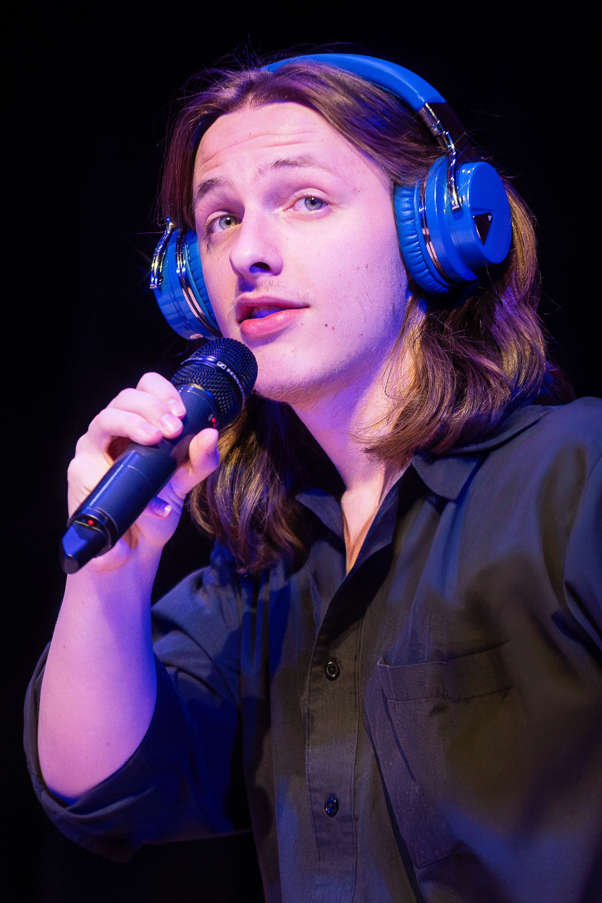 Nick Page sings during The High Altitude Vocal Jazz ensemble's set of the Fall Contemporary Voices Concert in Kitt Recital Hall, Nov, 1. 