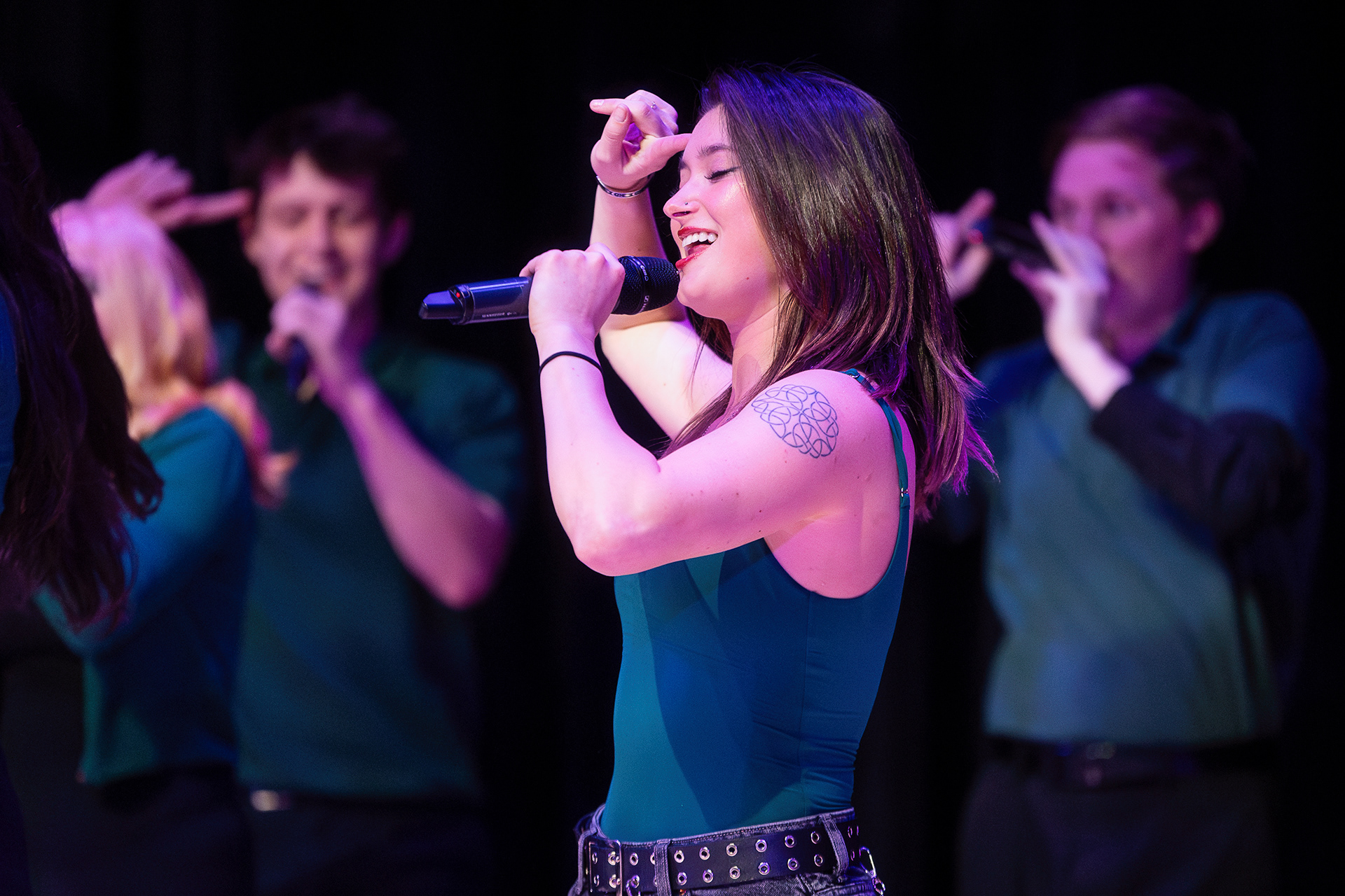 Senior Brianna Roney sings during NAU Elevation's set of the Fall Contemporary Voices Concert in Kitt Recital Hall, Nov, 1. 