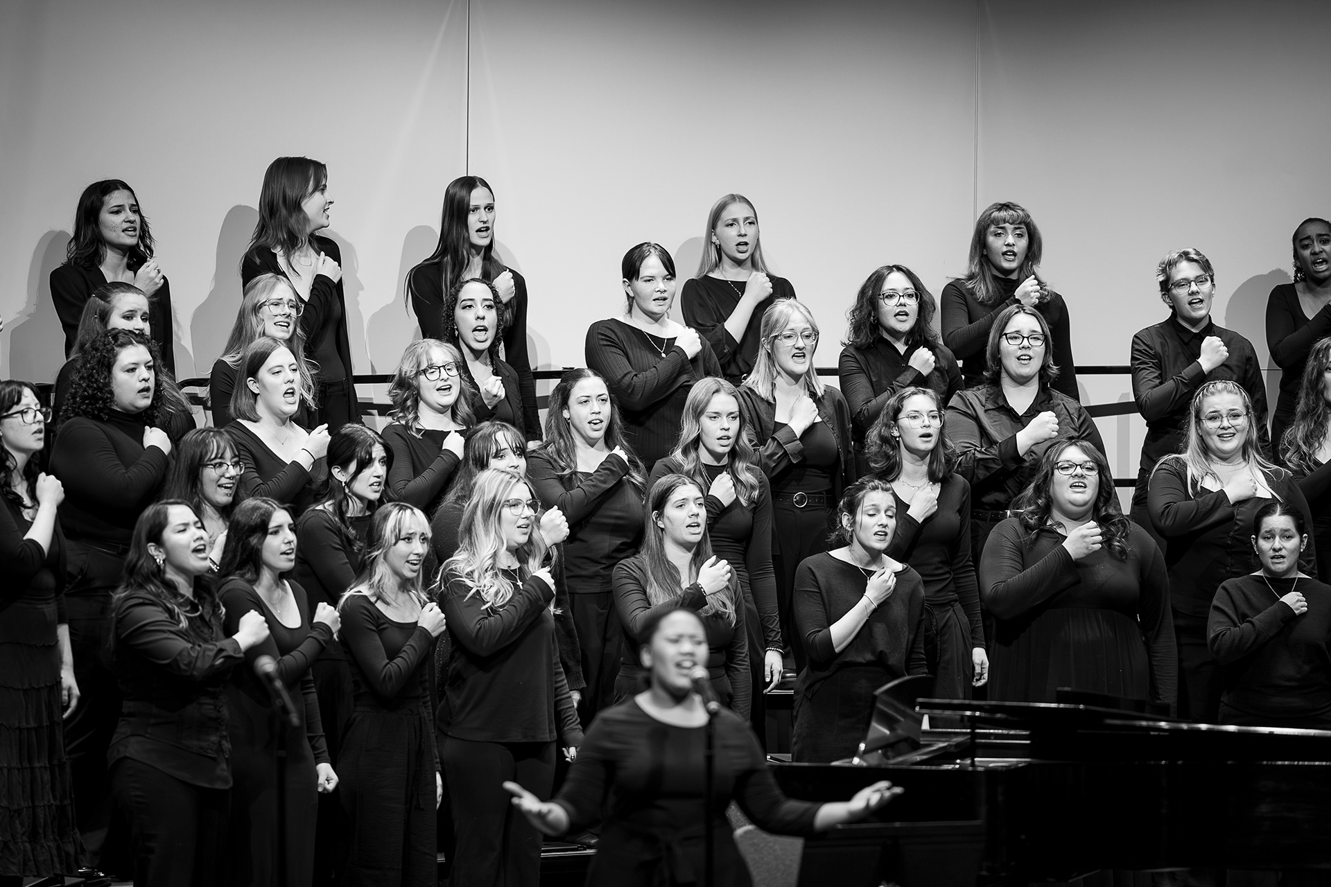 Vox Astra sings the song "Stand Up" during their set of the Fall Festival of Choirs at Ardrey Auditorium, Oct. 19