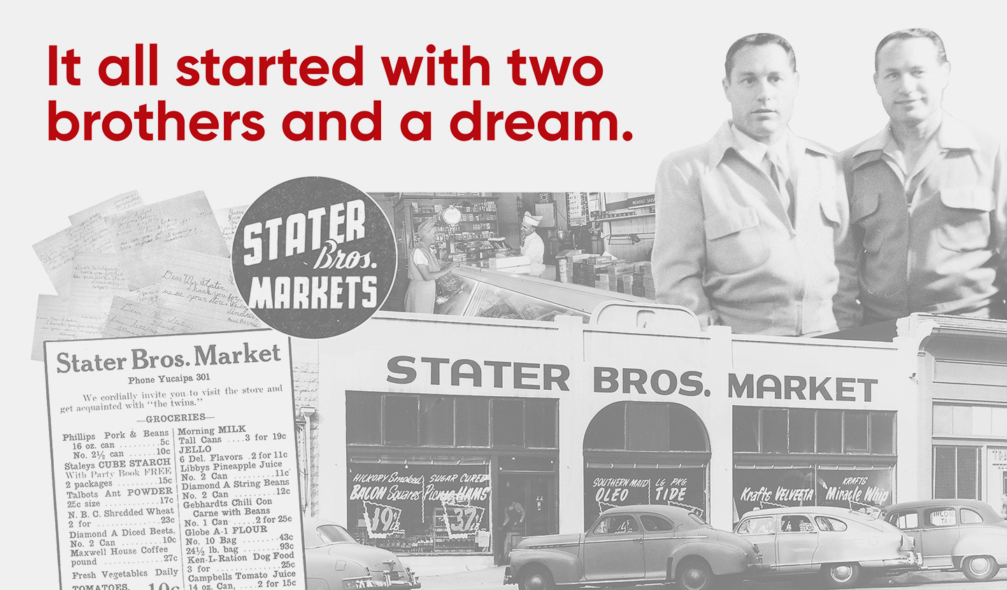 A mural of founders Cleo and Leo Stater welcomes visitors.