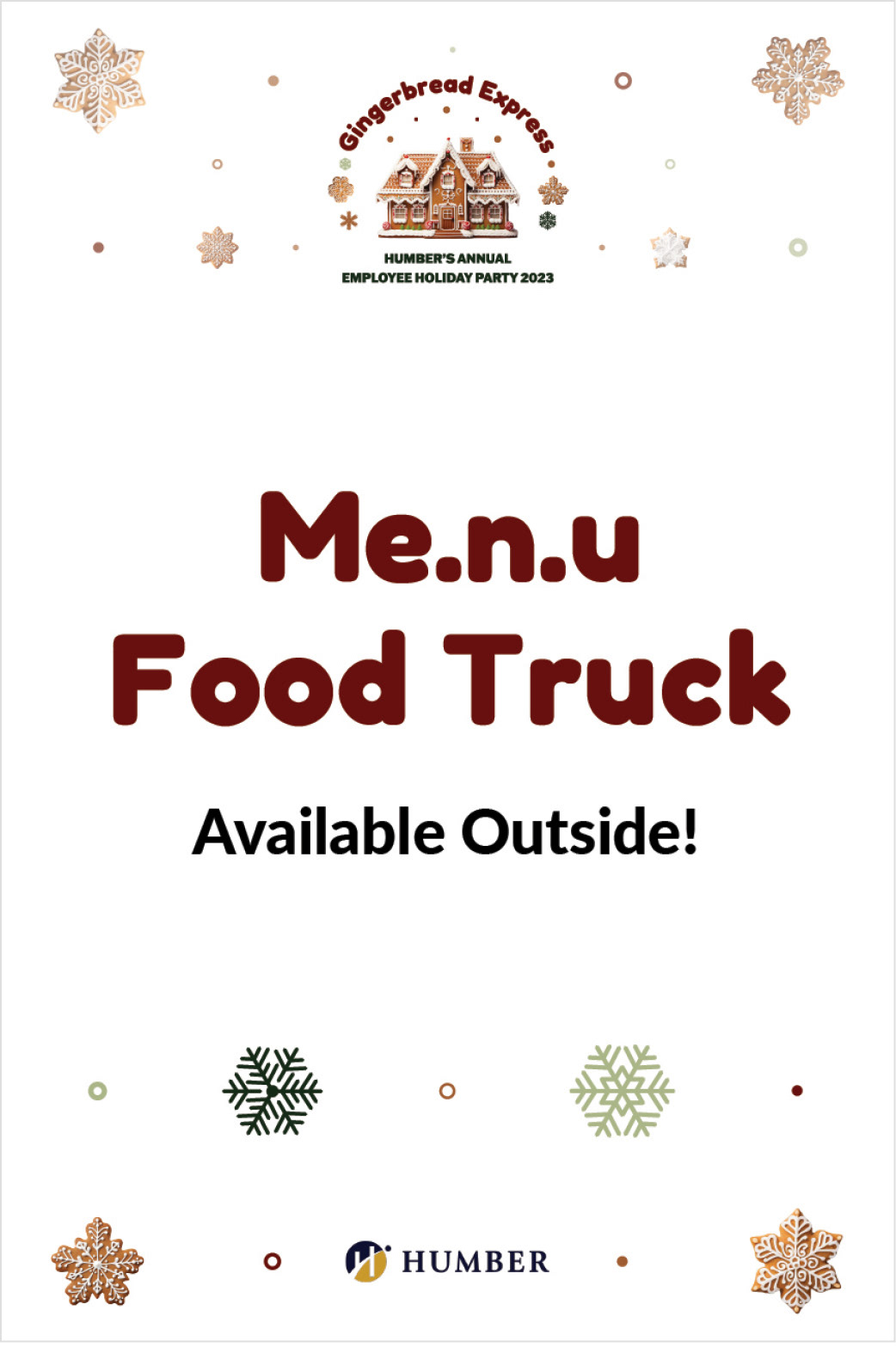 Gingerbread Express Navigational Event Poster (Food Truck)