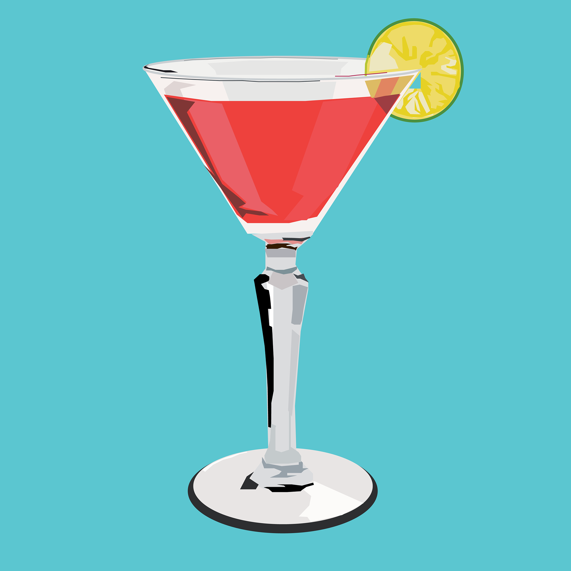 Cocktail Glass Illustration