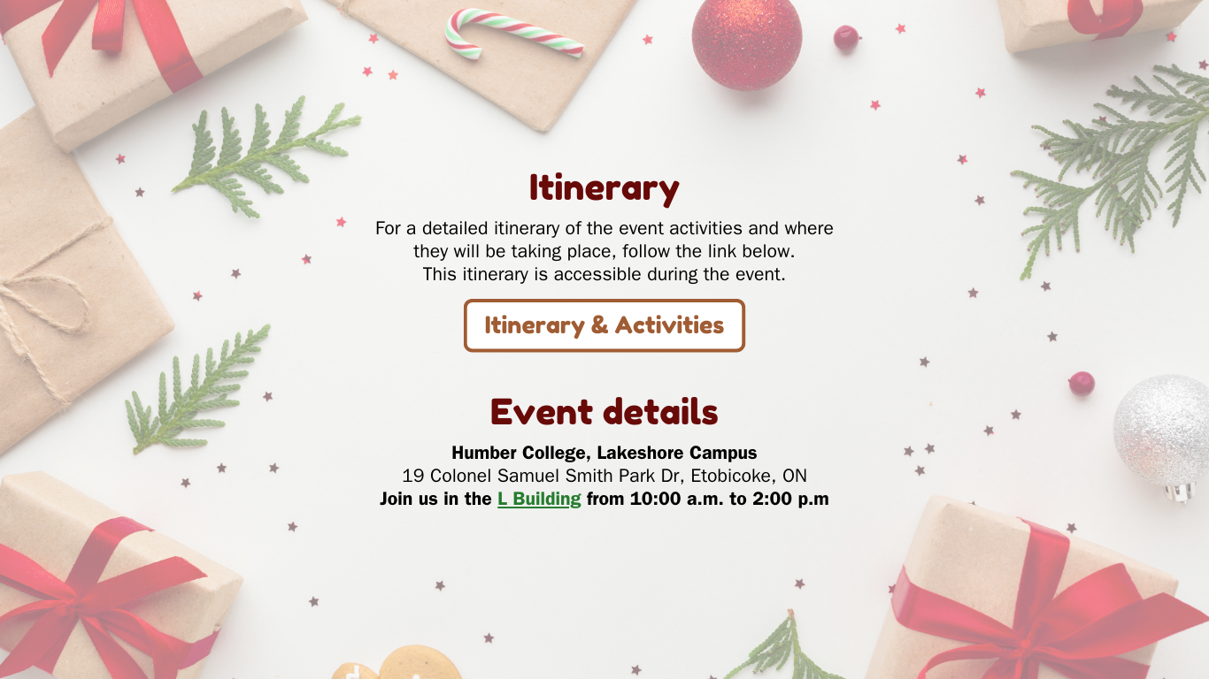 Gingerbread Express Website (Itinerary Page)