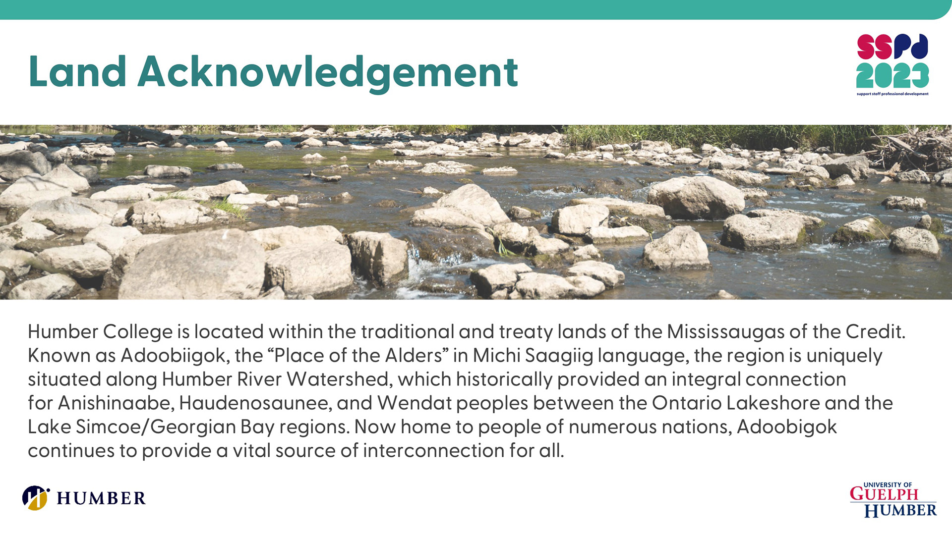 Land Acknowledgement Slide Template for the SSPD PowerPoint Presentations