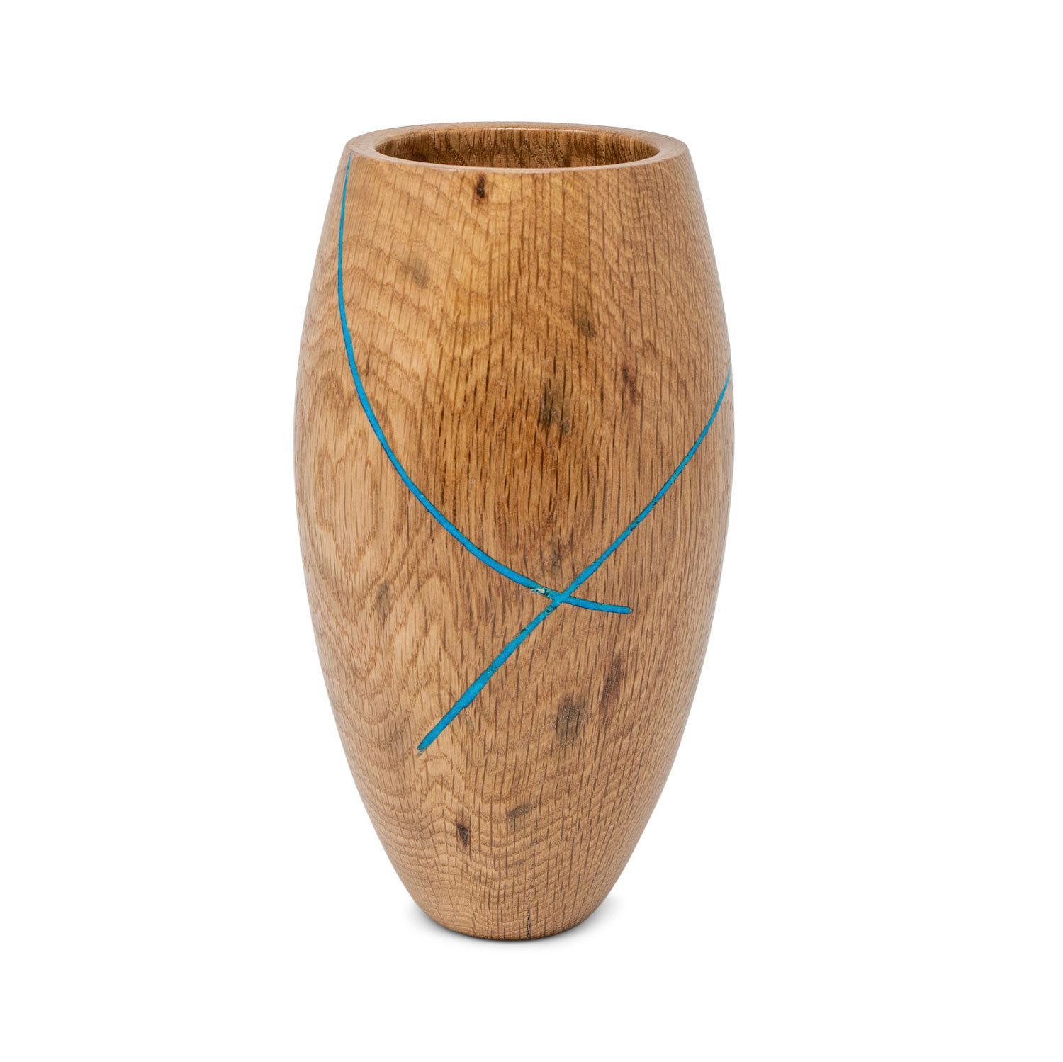 White Oak Wood Vase. Shops at Mount Vernon