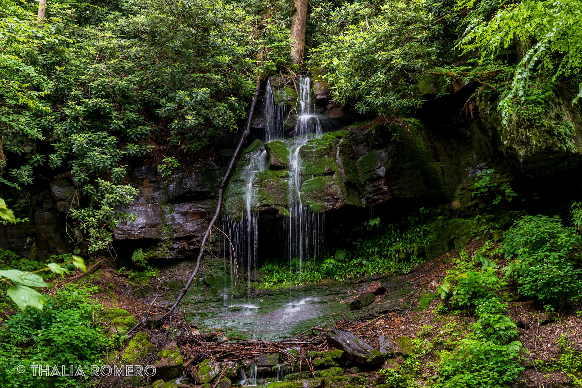 Smaller waterfall along the hike