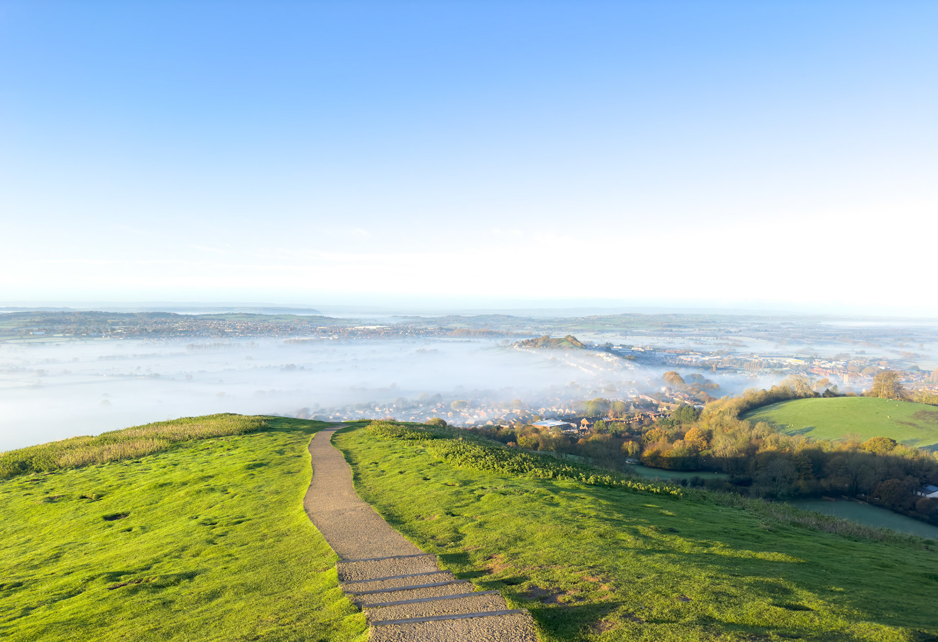 view above the fog