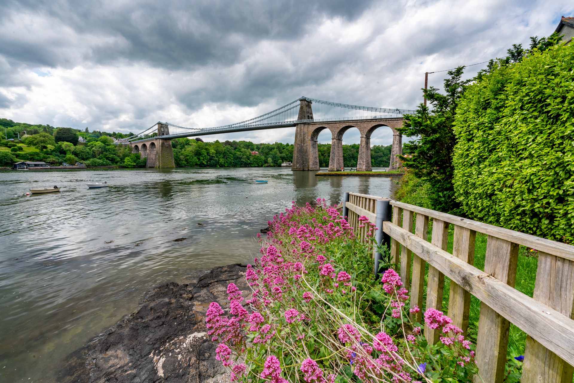 Views around Menai Bridge and Thomas Telford's Suspension Bridge