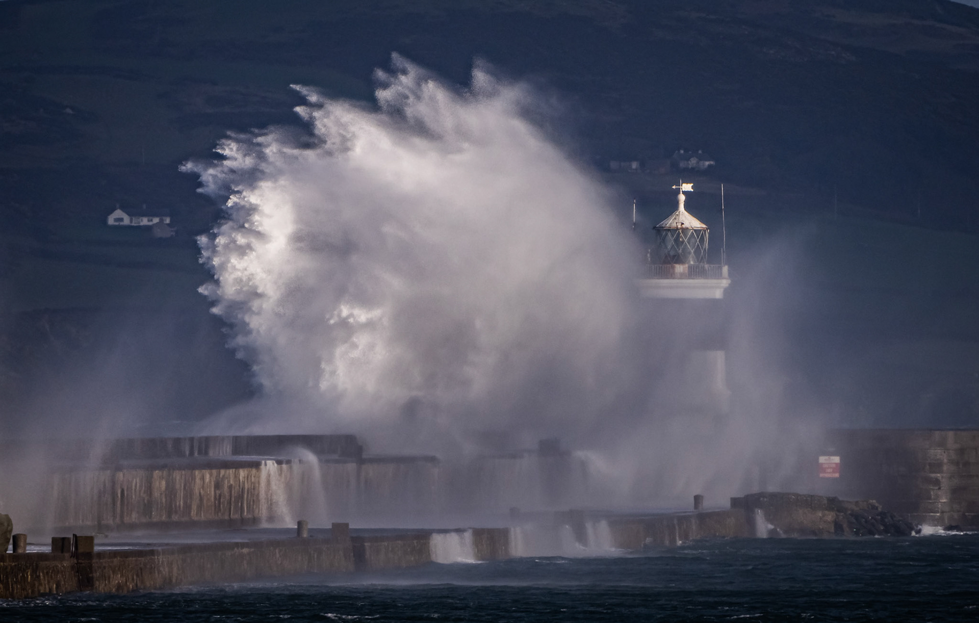 Rough weather on the Isle of Anglesey, North Wales