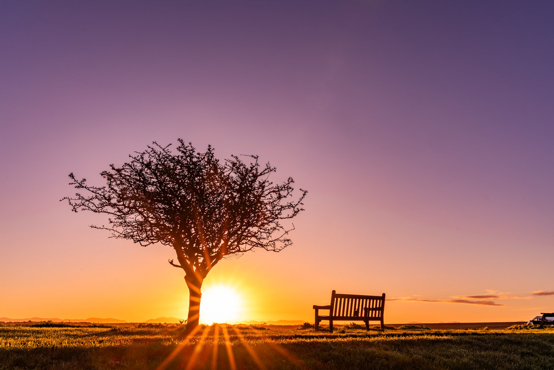 Sunrise over Penrhos nature park Angelsey