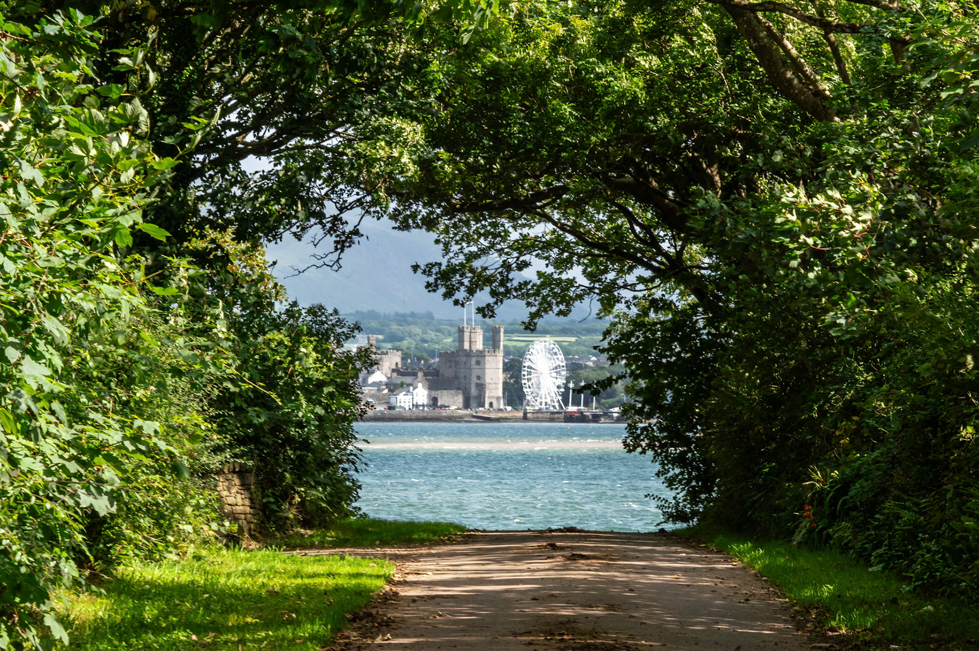 views from Anglesey across the Menai Straits