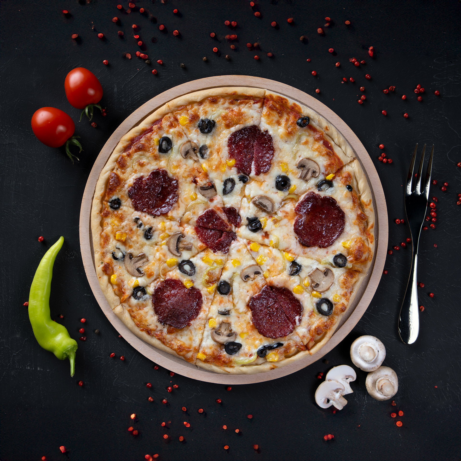 Pepperoni Pizza Photo Shoot @akita Sushi