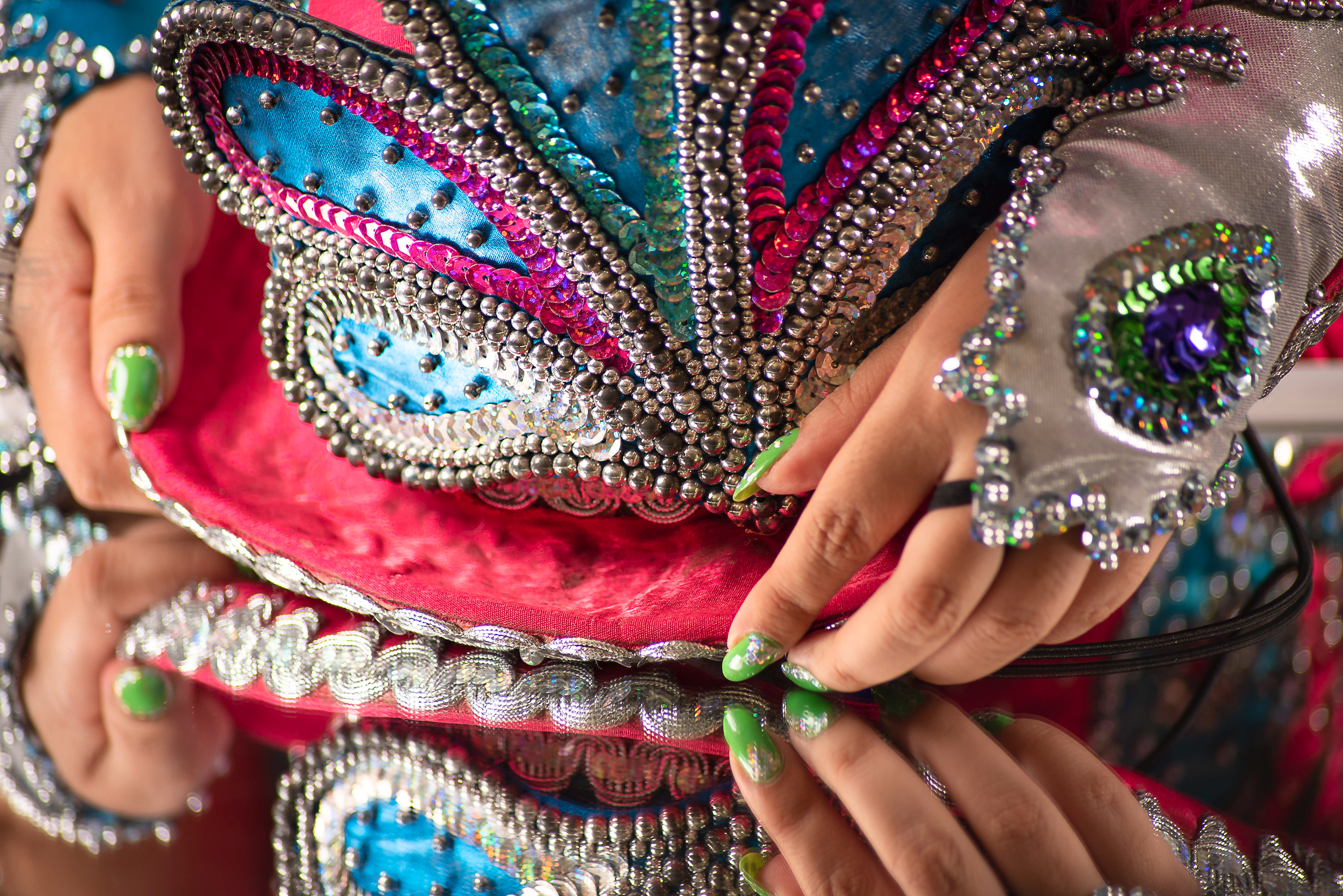 Traditional Peruvian Dance Hat - Close-up