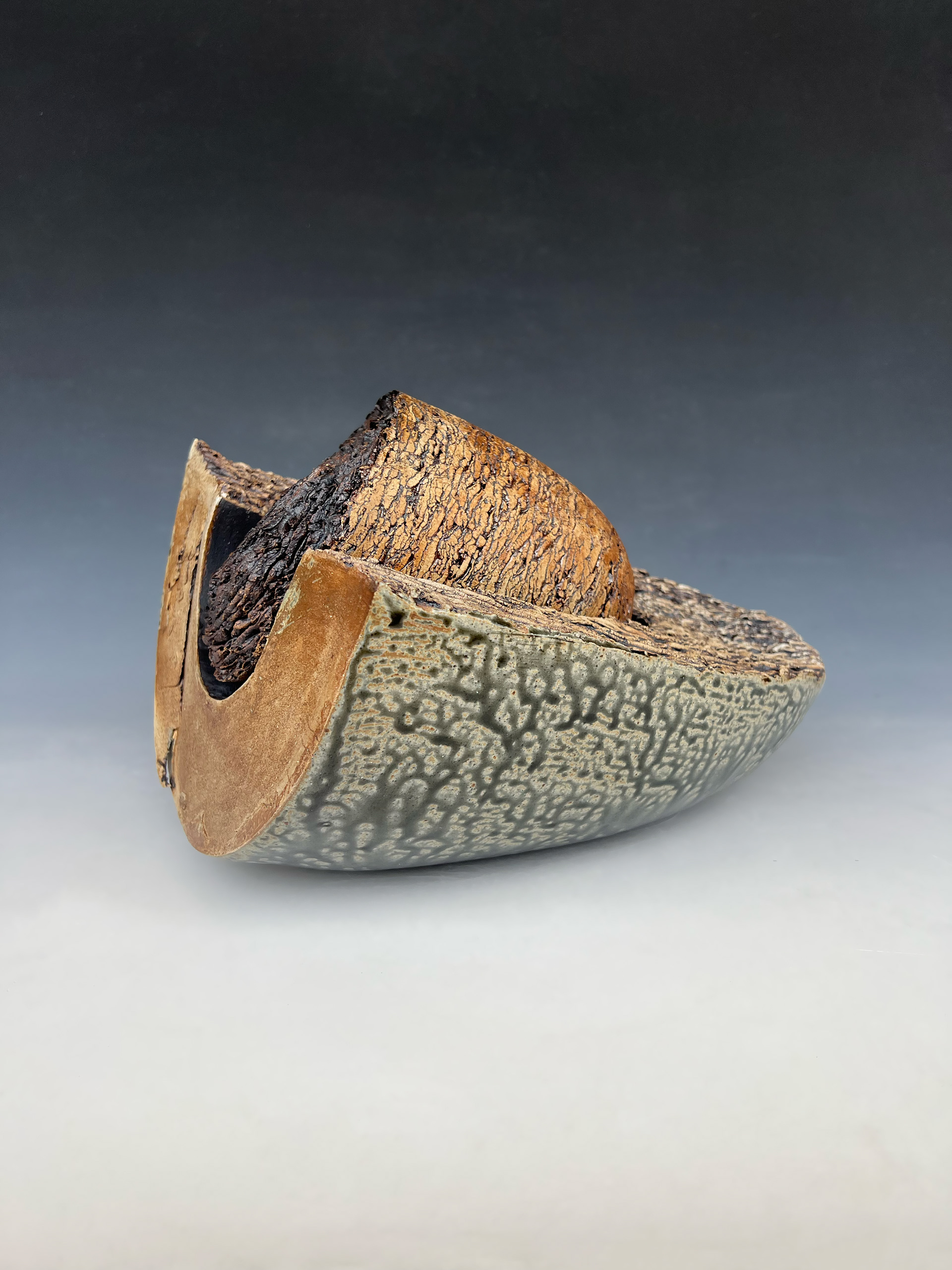 Embedded #1, 12.5” L X 11.5” W X 9.5” H, 2026, Wheel-thrown and altered stoneware