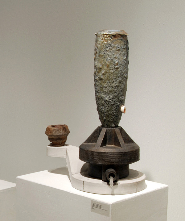 "Crucible Project Collaboration", 2013, Kenneth Baskin, Richard Hirsch, Scott Meyer, and Michael Rogers, Anagama, Stoneware-fired Clay and Glass